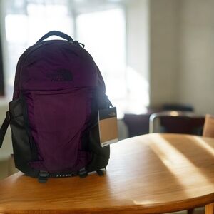 The North Face Purple and Black Backpack